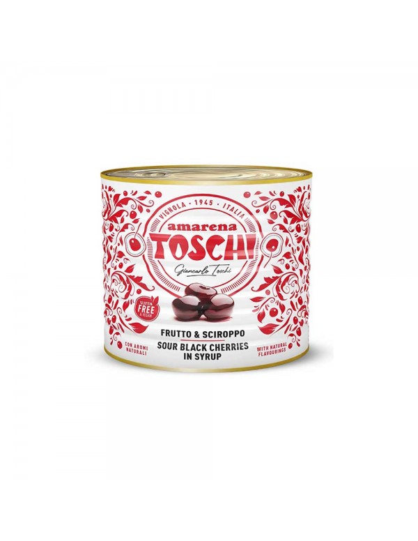 Gino Toschi - Φρούτα και Σιρόπι Μαύρο Κεράσι 2,75 Kg, 240 τμχ (παλέτα)