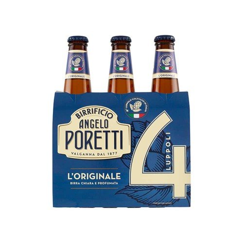 Poretti - 4 μπύρα Luppoli 3x33cl Original, 528 τμχ (παλέτα)