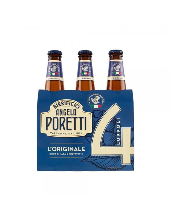 Poretti - 4 μπύρα Luppoli 3x33cl Original, 528 τμχ (παλέτα)