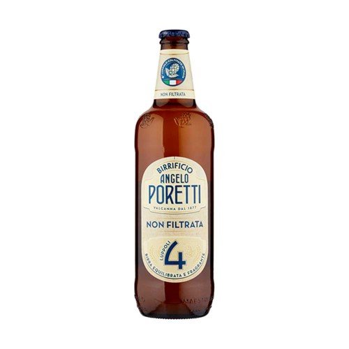 Poretti - 4 μπύρα Luppoli 66cl Αφιλτράριστη, 990 τμχ (παλέτα)