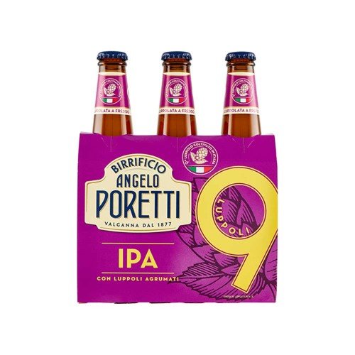 Poretti - 9 μπύρα Luppoli 3x33cl, 726 τμχ (παλέτα)