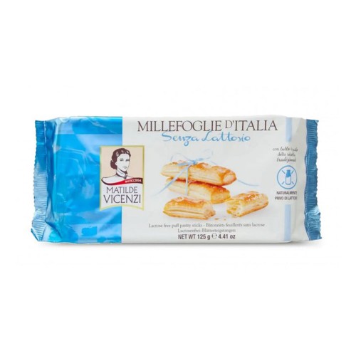 Vicenzi - Millefoglie D'Italia 125gr Χωρίς λακτόζη, 1216τμχ (παλέτα)