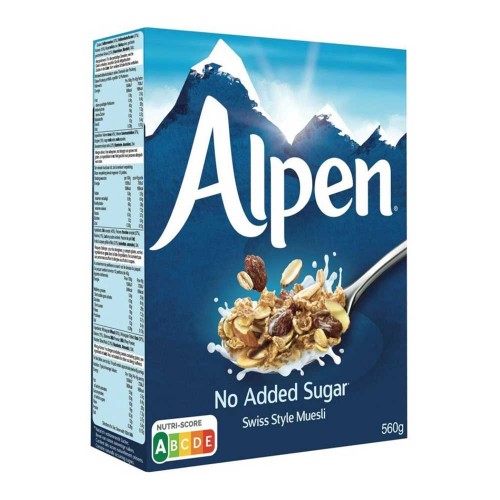 Alpen - Μούσλι Ελβετικού Τύπου 560γρ, 540 τεμάχια (παλέτα)