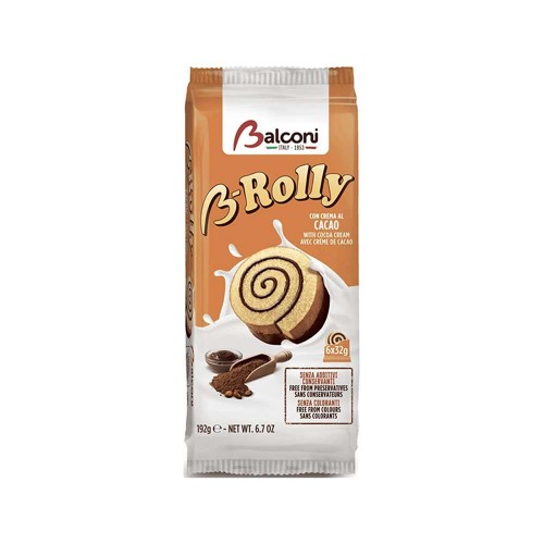 Balconi - B-Rolly 6 τεμάχια x32γρ Κρέμα Κακάο, 960 τεμάχια (παλέτα)