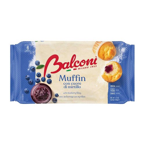 Balconi - Μάφινς 6 τεμάχια x40γρ Μύρτιλλα, 576 τεμάχια (παλέτα)