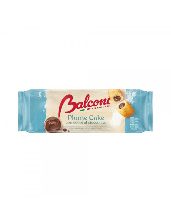 Balconi - Plume Cake 6pz x38gr Cioccolato, 768τμχ (παλέτα)