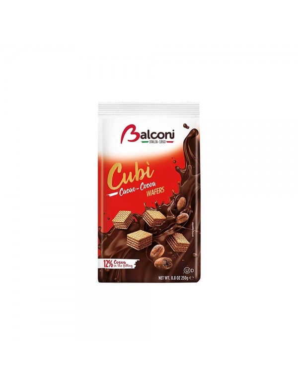 Balconi - Γκοφρέτα Cubi 250 γρ κακάο, 720 τμχ (παλέτα)