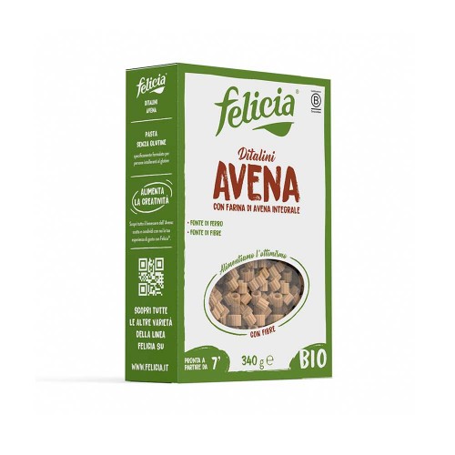 Felicia - Ζυμαρικά Bio Ditalini 340gr Βρώμη, 862τμχ (παλέτα)