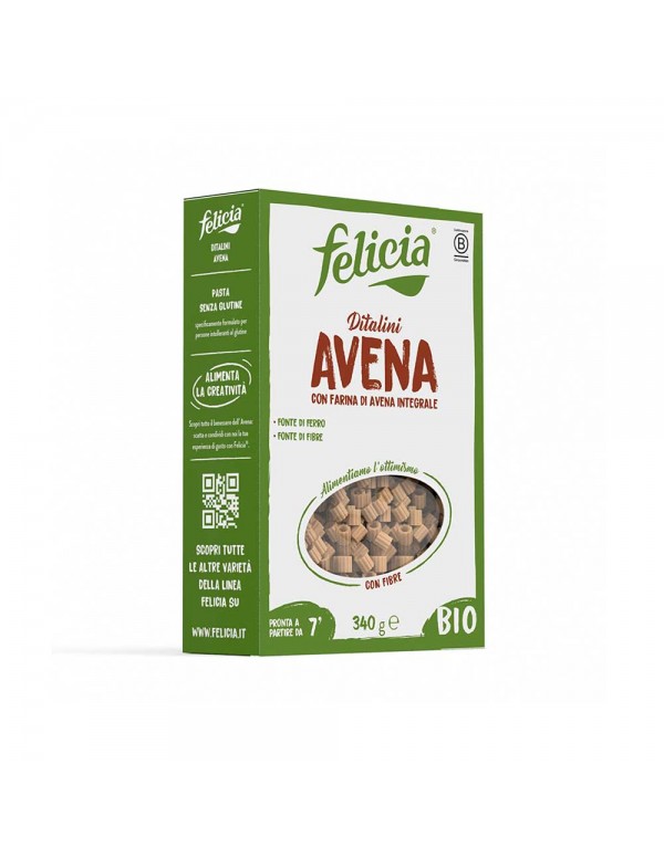 Felicia - Ζυμαρικά Bio Ditalini 340gr Βρώμη, 862τμχ (παλέτα)