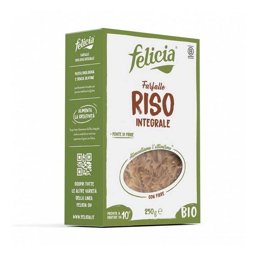 Felicia - Ζυμαρικά Bio Farfalle 250γρ Ρύζι Ολικής Άλεσης, 756 τεμάχια (παλέτα)