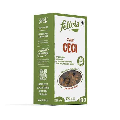 Felicia - Ζυμαρικά Bio Fusilli 250γρ Ρεβίθια, 960 τεμάχια (παλέτα)