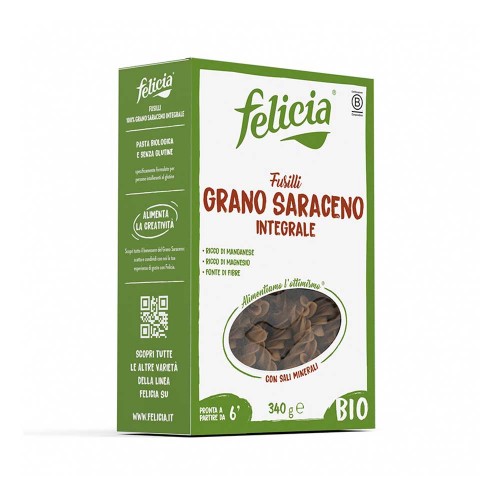 Felicia - Ζυμαρικά Βιολογικά Fusilli 340γρ Φαγόπυρο, 756 τεμάχια (παλέτα)