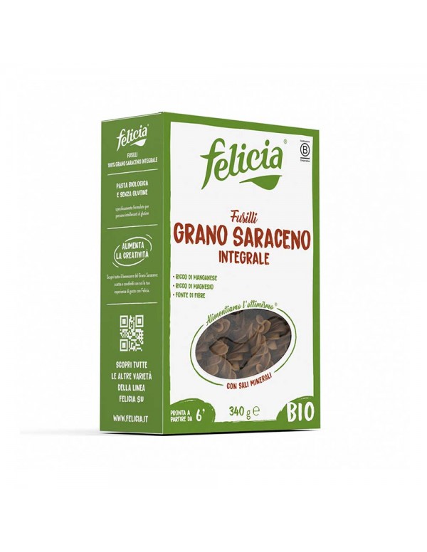 Felicia - Ζυμαρικά Βιολογικά Fusilli 340γρ Φαγόπυρο, 756 τεμάχια (παλέτα)
