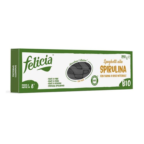 Felicia - Ζυμαρικά Bio Σπαγγέτι Σπιρουλίνα 250γρ Ρύζι Ολικής Άλεσης, 1008 τεμάχια (παλέτα)