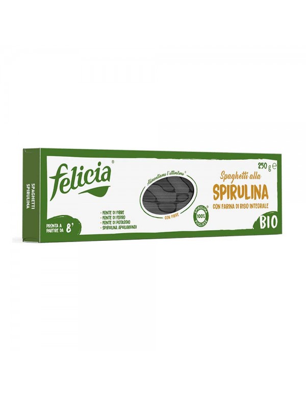 Felicia - Ζυμαρικά Bio Σπαγγέτι Σπιρουλίνα 250γρ Ρύζι Ολικής Άλεσης, 1008 τεμάχια (παλέτα)