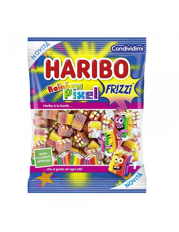 Haribo - 160gr Rainbow Pixel Frizzi, 1680τμχ (παλέτα)
