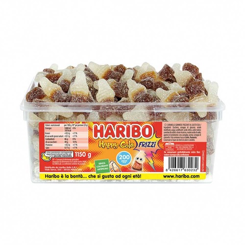 Haribo - 200 τμχ Happy Cola Frizzi, 384 τμχ (παλέτα)