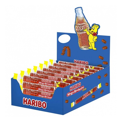 Haribo - 40 τμχ x 45 gr Mega Roulette Cola, 384 τμχ (παλέτα)