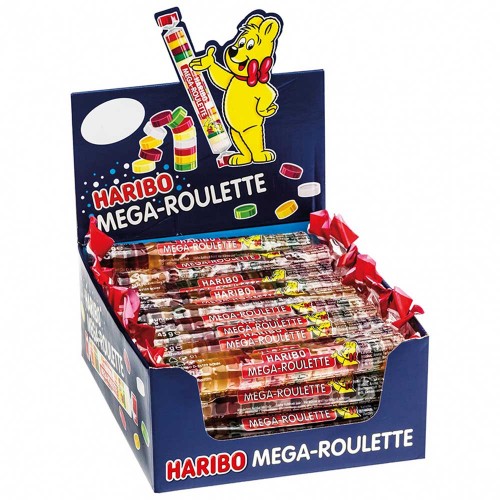 Haribo - 40 τμχ x 45 gr Mega Roulette Fruits, 384 τμχ (παλέτα)