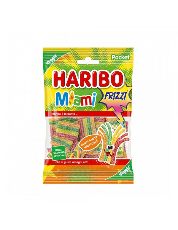 Haribo - 80gr Miami Frizzi, 3360τμχ (παλέτα)