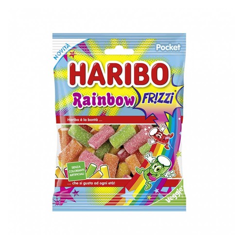 Haribo - 80γρ Rainbow Frizzi, 3600 τεμάχια (παλέτα)