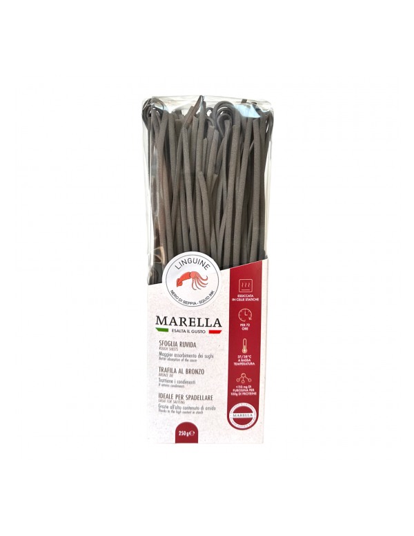 Marella - Ζυμαρικά 250γρ Linguine Μελάνι για Καλαμάρια, 1080 τεμάχια (παλέτα)