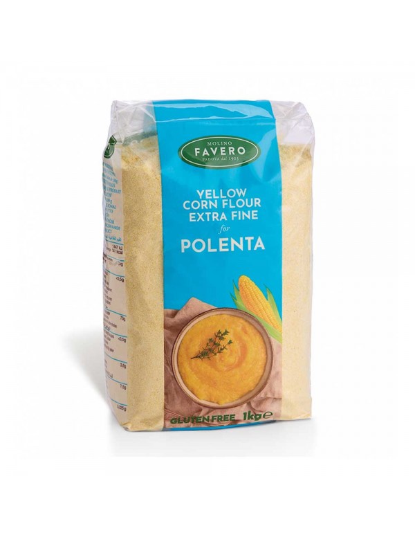 Molino - Favero Corn Flour 1kg Extrafine Yellow Fioretto Polenta, 990τμχ (παλέτα)