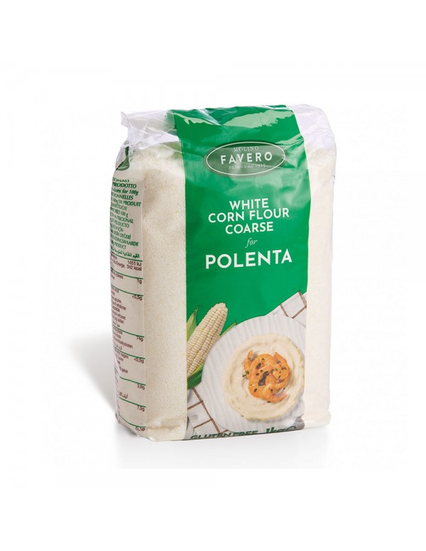 Molino - Αλεύρι καλαμποκιού Favero 1kg Λευκό Polenta Bramata, 990τμχ (παλέτα)