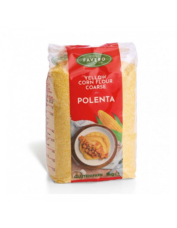 Molino - Αλεύρι καλαμποκιού Favero 1kg Κίτρινο Polenta Bramata, 990τμχ (παλέτα)