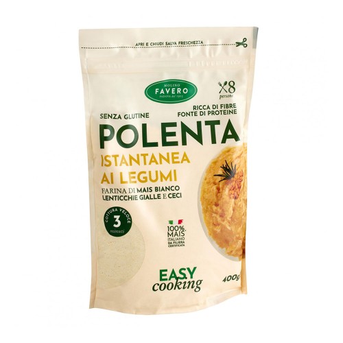 Molino - Favero Instant Polenta 400gr Όσπρια Φακές & Ρεβύθια, 720τμχ (παλέτα)