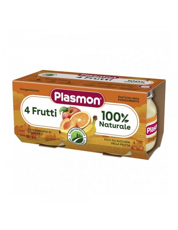 Plasmon - Homo 2x 80gr Fruit 4 Fruits, 2508τμχ (παλέτα)