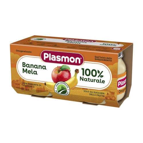 Plasmon -  Μήλο και Μπανάνα Homogenized 2x 80gr, 2508τμχ (παλέτα)