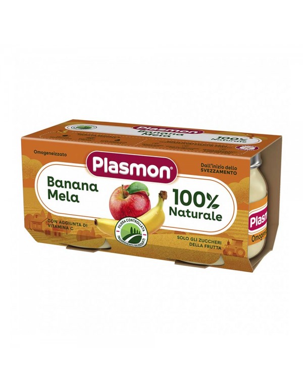 Plasmon -  Μήλο και Μπανάνα Homogenized 2x 80gr, 2508τμχ (παλέτα)