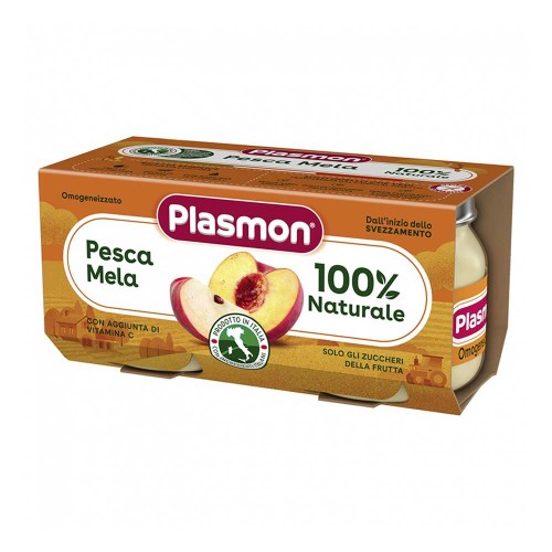 Plasmon - Μήλο Ροδάκινο Homogenized  2x 80gr, 2508τμχ (παλέτα)