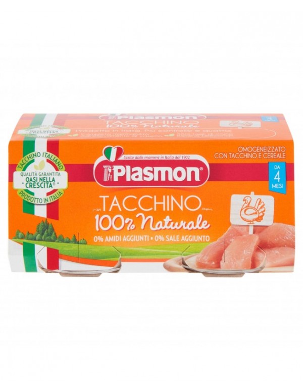 Plasmon - Γαλοπούλα με δημητριακά Homogenized  2x 80gr, 2508τμχ (παλέτα)