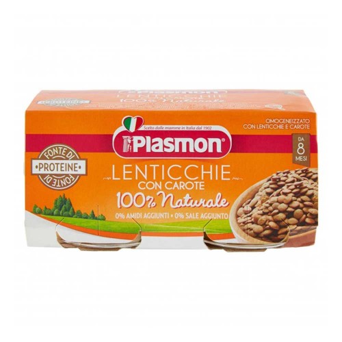 Plasmon - Φακές και Καρότα Homogenized  2x 80gr, 2508τμχ (παλέτα)