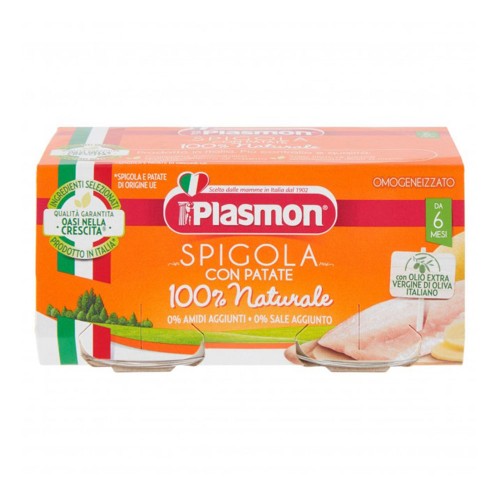 Plasmon - Λαβράκι με Πατάτες Homogenized  2x 80gr, 2508τμχ (παλέτα)