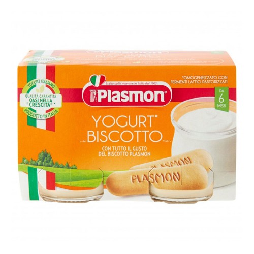 Plasmon - Γιαούρτι Μπισκότο Homogenized 2x 120gr, 1848τμχ (παλέτα)