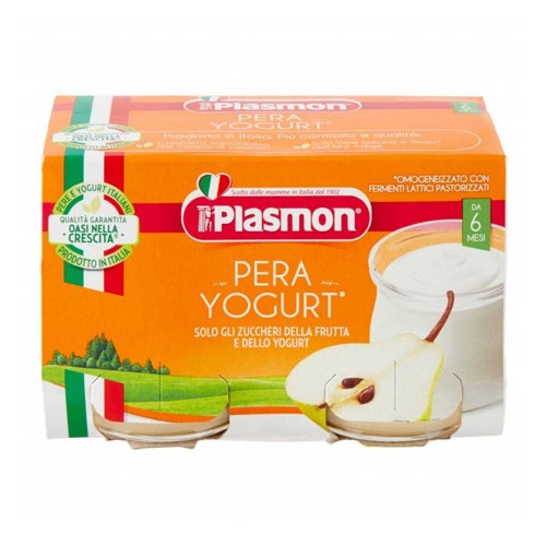 Plasmon - Γιαούρτι Αχλάδι Homogenized 2x 120gr, 1848τμχ (παλέτα)