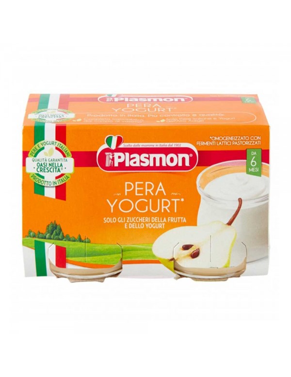 Plasmon - Γιαούρτι Αχλάδι Homogenized 2x 120gr, 1848τμχ (παλέτα)