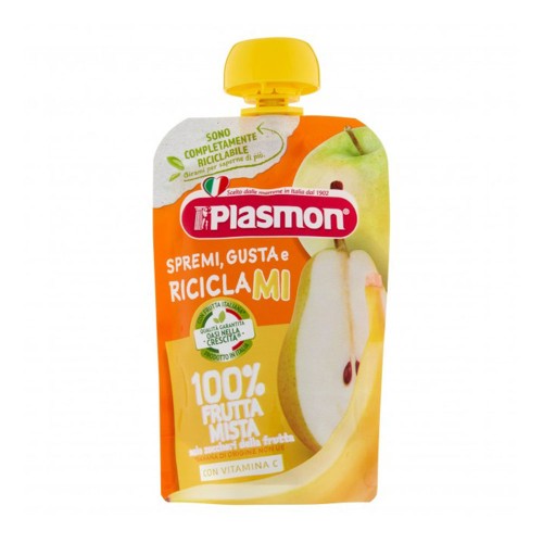 Plasmon - Μήλο Αχλάδι Μπανάνα Squeezer and Taste 100gr, 2184τμχ (παλέτα)