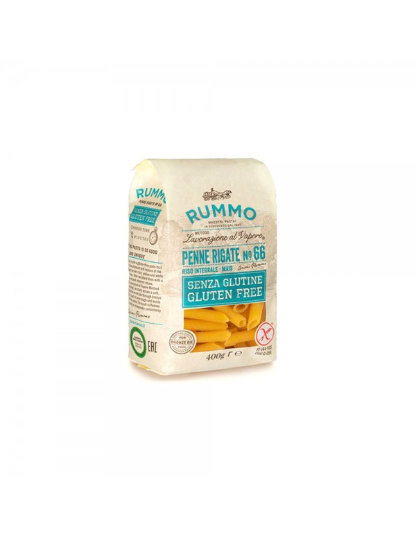 Rummo - Μακαρόνια Χωρίς Γλουτένη 400gr N°066 Penne Rigate, 600τμχ (παλέτα)