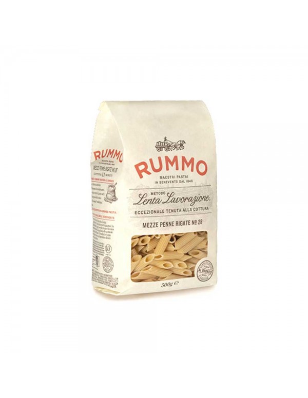 Rummo - Ζυμαρικά 500gr N°028 Mezze Penne Rigate, 640τμχ (παλέτα)