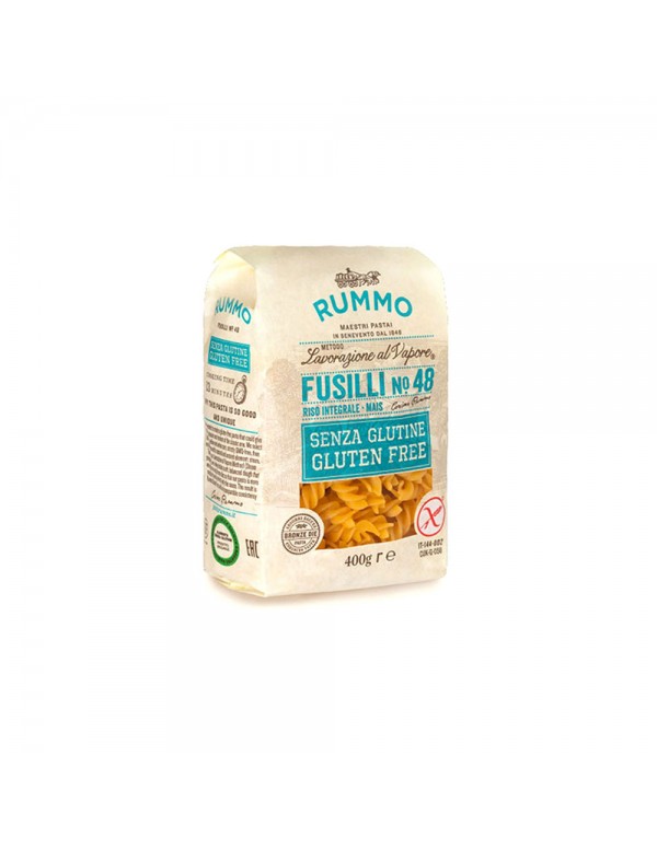 Rummo - Μακαρόνια Χωρίς Γλουτένη 400gr N°048 Fusilli, 540τμχ (παλέτα)